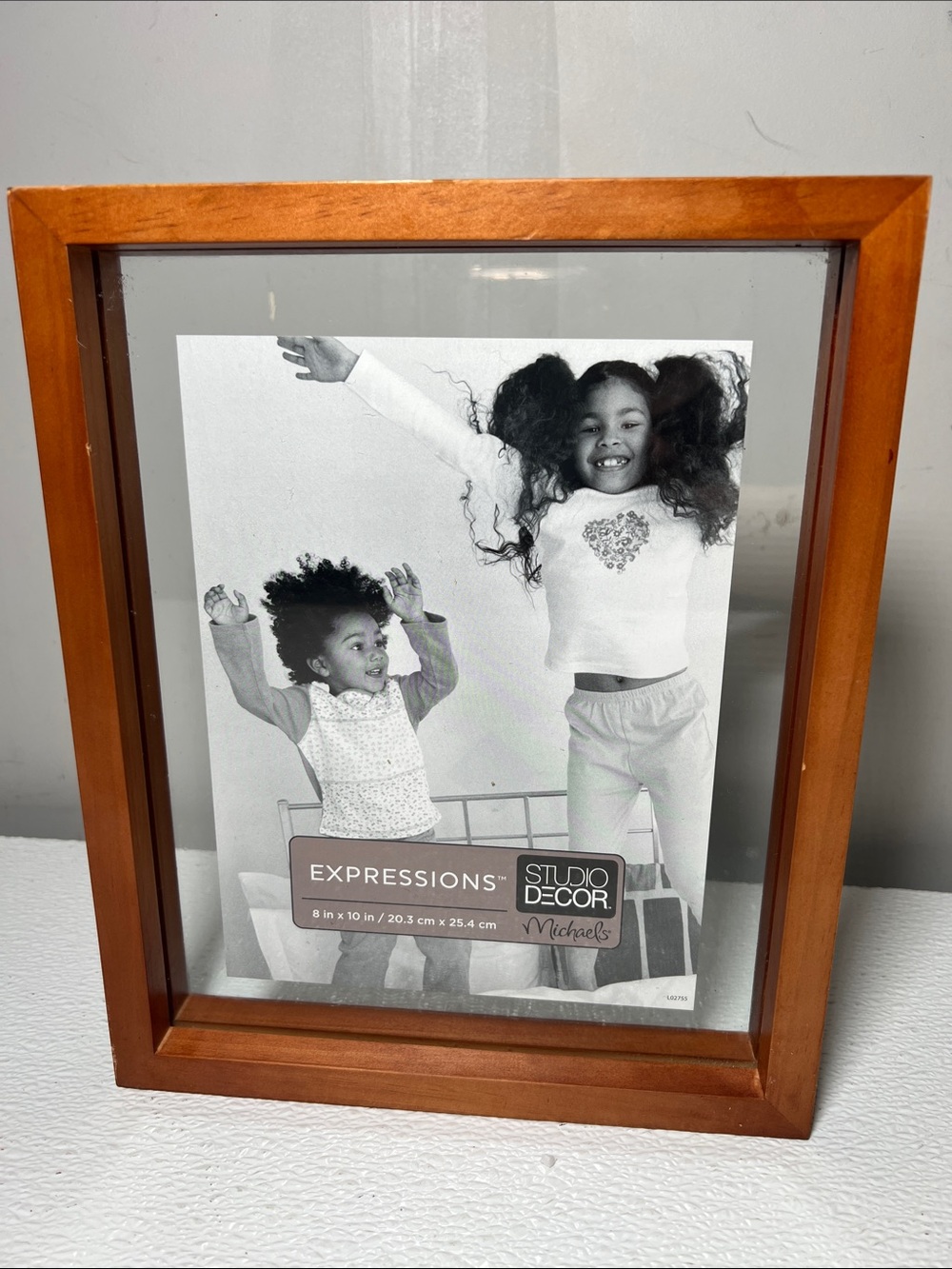 Expressions Studio Decor Wooden Photo Frame -Glass front and back NEW